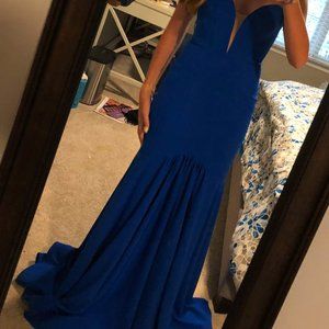 Dark blue Jovani prom dress